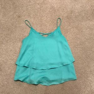 Teal tiered tank